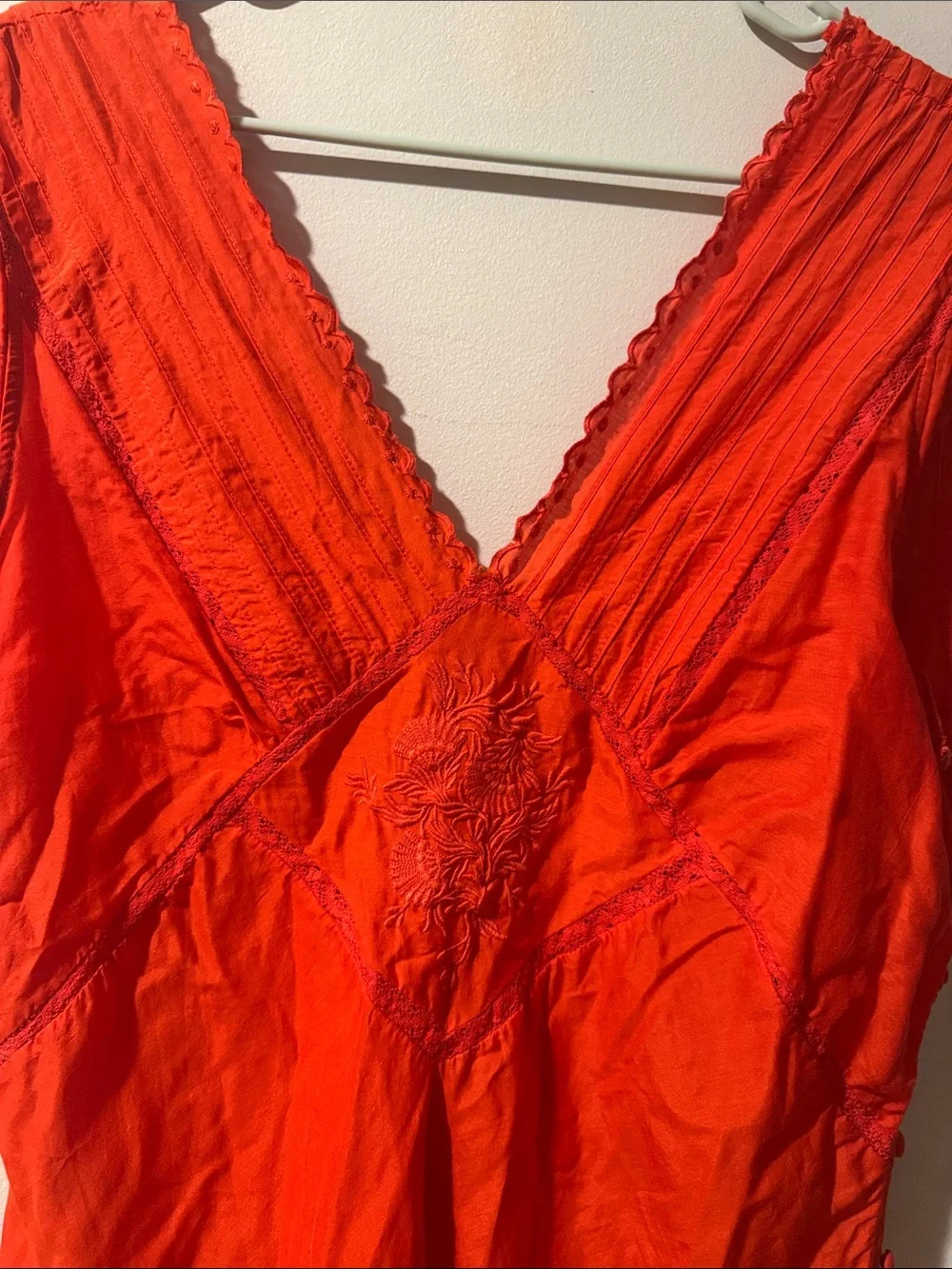 FREE PEOPLE• red slip dress